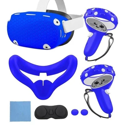 Gamax Oculus Quest 2 Silicone Protective Case Set - Blue